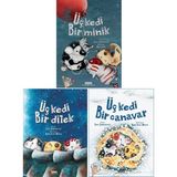 Sara Şahinkanat 3 Kitap Set - Üç Kedi Bir Minik + Üç Kedi Bir Dilek + Üç Kedi Bir Canavar - Sara Şahinkanat - Hayır
