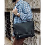 Saraci Leather Craft Deri Erkek Evrak ve Laptop Çantası - 000-Siyah