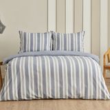 Sarah Anderson Rosery Çift Kişilik Ipliği Boyalı Nevresim Takımı Mavi - 200 x 220 cm