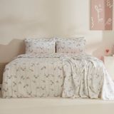 Sarah Anderson Visnu Desenli Çift Kişilik Pike Nevresim Takımı 200x220 cm Pamuk Polyester - Beyaz - 200 x 220 cm