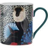 Sarah Arnett Porselen Maymun 300 ml Desenli Kupa