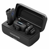 Saramonic Blink 500+ B2 2 Kişilik Kablosuz Mikrofon Sistemi, Cihaz Montajlı Alıcı 3,5 mm, USB-C ve Yıldırım Çıkışları, Şarj Kutusu, Gürültü Önleyici ve Manyetik Montaj