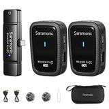 Saramonic Blink500 B4 Kablosuz Lavalier Mikrofon Sistemi, İki Entegre Mikrofonlu Tramsmitters ve Çift Kanallı MFi Sertifikalı Lightning Konektör Alıcı iPhone iPad için