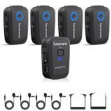 Saramonic Blink500 T4 4 Kişilik Kablosuz Yaka Mikrofonu 4 Verici ve 1 Alıcı, 24-Bit Ses, DSLR, Video Kamera, Akıllı Telefon, YouTube, Röportaj, Podcast için