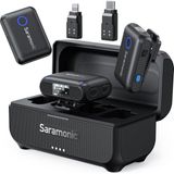 Saramonic BLINK500B2+ iPhone Android Type-C Akıllı Telefon Kamerası Için Kablosuz Yaka Mikrofonu, 150 M Menzil, 20 Saat Pil Ömrü, Canlı Yayın Için Kablosuz Yaka Mikrofonu,