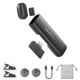Saramonic iPhone 17/16/15 ve Android için Air SE Kablosuz Mini Mikrofon, 48 kHz/24 bit, AI Gürültü Engelleme, YouTube TikTok Vlogging Röportajı için İçerik Oluşturucu Mikrofonlar (2TX + USB-C RX)