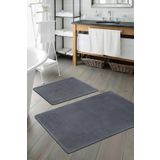 Sarar 2'li Büyük Xl Boy Banyo TAKIMI(80X120)(80X50) Antrasit