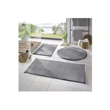 Sarar 3'lü Banyo Paspası Halısı Peluş Halı Klozet Takımı Gri 50x80-50x60--50x50(YUVARLAK)