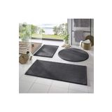 Sarar 3'lü Banyo Paspası Halısı Peluş Halı Klozet Takımı Koyu Gri 50x90-50x60--50x50(YUVARLAK) SARARPAS2121XL