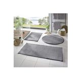 Sarar 3'lü Banyo Paspası Halısı Peluş Halı Klozet Takımı Koyu Gri 50x90-50x60--50x50(yuvarlak)