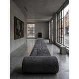 Sarar Antiq Halı Modern Kabartmalı Antrasit Kaymaz Taban Salon Hol, Koridor Mutfak Yıkanabilir Jel Kesme Yolluk - Gri - 100 x 220 cm