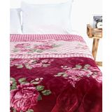 Sarar Çift Kişilik Battaniye 4 kg Desenli Yumuşak Polyester 200 x 240 cm Bordo Renk