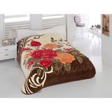 Sarar Çift Kişilik Battaniye 4 kg - Kahverengi - Sarı - 200 x 240 cm