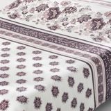 Sarar Çift Kişilik Battaniye 4 kg - Krem - Mürdüm - 200 x 240 cm