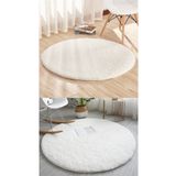 Sarar Essence Yuvarlak Post Peluş Banyo Paspası Takımı Jel Dot Taban Klozet Takım 100x100 - 60x60