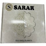 Sarar Gold Battaniye Tek Kişilik - 160 x 220 cm - Krem