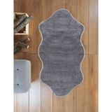 Sarar Gri Çift Kafa Kaymaz Taban Post Peluş 80x150 cm Salon Halı