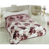 Sarar Gül Modern Desen Çift Kişilik Battaniye 4 Kg Yıkanabilir Peluş Kalın Battaniye Gül - 120 x 190 cm - Açık Gri