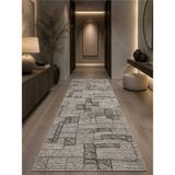 Sarar Lux Kahverengi Antiq Halı Modern Kaymaz Taban Salon Hol, Koridor Mutfak Yıkanabilir Jel Kesme Yolluk - 200 x 400 cm