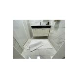 Sarar Peluş Banyo Paspası Takımı 2'li Küçük Boy Jel Kaymaz Taban Post 80x50 - 50x40 - Beyaz SARARPAS1123