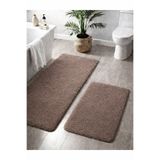 Sarar Peluş Kaymaz Taban Makinede Yıkanabilir 2'li Büyük Xl Boy Banyo Takım Paspası (80x120 80x50)VİZON