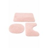 Sarar Peluş Kaymaz Yıkanabilir Banyo Paspası Klozet Takımı 3'Lü 50x80/50x60/40x45(klozt kapağı)