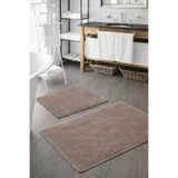 Sarar Peluş Yıkanabilir Vizon Kaymaz Taban 2'li Banyo Paspası Takımı (50X80 50X40)