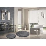 Sarar Post Peluş Banyo Paspası Takımı Yuvarlak 2'li - Antrasit - 100 x 100 cm