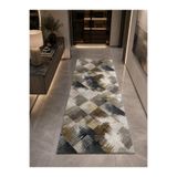 Sarar Safir Antiq Halı Çok Renkli Modern Kaymaz Taban Çocuk Odası Salon Hol, Koridor Mutfak Yıkanabilir Jel Kesme Yolluk