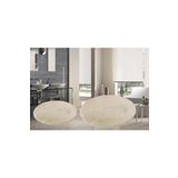 Sarar Senora 2 Li Yuvarlak Post Peluş Banyo Paspası Takımı Büyük Boy Kaymaz Klozet Vizon 100x100 60x60. ELEGANS88