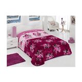 Sarar Tek Kişilik Polyester Battaniye-Çantalı 155 x 220 cm Çiçek Temalı 1.8 Kg Yumuşak Doku