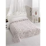 Sarar Viyola Çift Kişilik Vizon Battaniye 4 kg Yumuşak Polyester 200 x 240 cm Romantik Desenli - Kahverengi