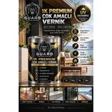 SARAS KİMYA GUARD 1K Premium Çok Amaçlı Şeffaf Koruyucu Vernik - Solvent Bazlı Ahşap, Taş, Duvar üzeri UV Dayanımlı Koruyucu Cam Vernik