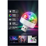 SARAVİTA USB Mini Disco Topu RGB LED Parti Işığı Sese Duyarlı 7 Renk Araç ve Ev Ambiyans Lambası