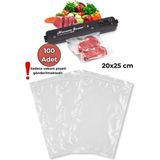 Saravita Vacuum Sealer 100 Adet 20X25 cm Vakum Makinesi Gıda Saklama Poşeti - 20 x 25 cm