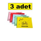 Saray 3 Adet Plastik Kapak Spiralli Resim Defteri 35 X 50 Cm 25 Yaprak,pembe