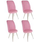 Saray 4 Adet - Pembe Sandalye