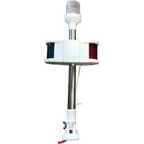 Saray 40 cm 12V LED Seyir Feneri Kombine Bayrak Direği Kırmızı Yeşil Şeffaf Renkli Işık - Kırmızı - Yeşil - Şeffaf