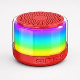 Saray Foto Ledli Mini Bluetooth Hoparlör-Taşınabilir Hoparlör Ses Bombası - Kırmızı