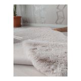 Saray Life Tavşan Tüyü Peluş Süet Tabanlı Post Vizon Kahve Renk Ultra Yumuşak Post Yıkanabilir Halı