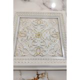 Saray Tavan 60 Cm Beyaz Altın Dekoratif Saray Tavan Paneli Asma Tavan Uyumlu gri