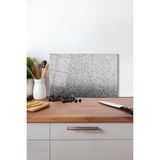 Sarayın Tavus Kuşlar Cam Kesme Tahtası , Silikon Ayaklı, Kırılmaya Dayanıklı, Sunum Kesim Tablası - 30 x 45 cm