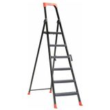 Saraylı 5+1 Basamaklı Wonder Tek Çıkışlı Metal Merdiven, Plastik Basamak, KOD:1425 - SARAYLI