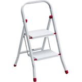 Saraylı Metal Merdiven 2'lı Beyaz Renkli Hafif ve Dayanıklı Ev Tipi Malzeme ile Ergonomik Yapı
