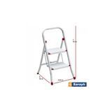 Saraylı Pratik Beyaz 3 Basamaklı Metal Merdiven