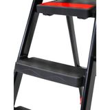 Saraylı Wonder Plastik Basamaklı Merdiven 5+1 - Siyah