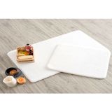 Saraz Halı Banyo Paspas Takımı Peluş Kaymaz Taban Halı Beyaz Peluş