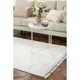 Saraz Halı Ekstra Puffy Peluş Ultra Yumuşak Yıkanabilir Beyaz - 80 x 150 cm