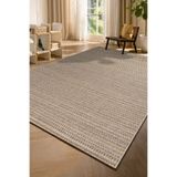 SARAZ HALI Rio Serisi 7911A Modern Sisal Dokuma Renkli Çizgili Halı - İskandinav Tarz Hasır Kilim - Antialerjik