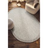 SARAZ HALI S605-BEJ Bej Oval Sisal Jüt Halı Düz Dokuma Hasır Halı Kaymaz Taban Salon Oturma Odası Halısı